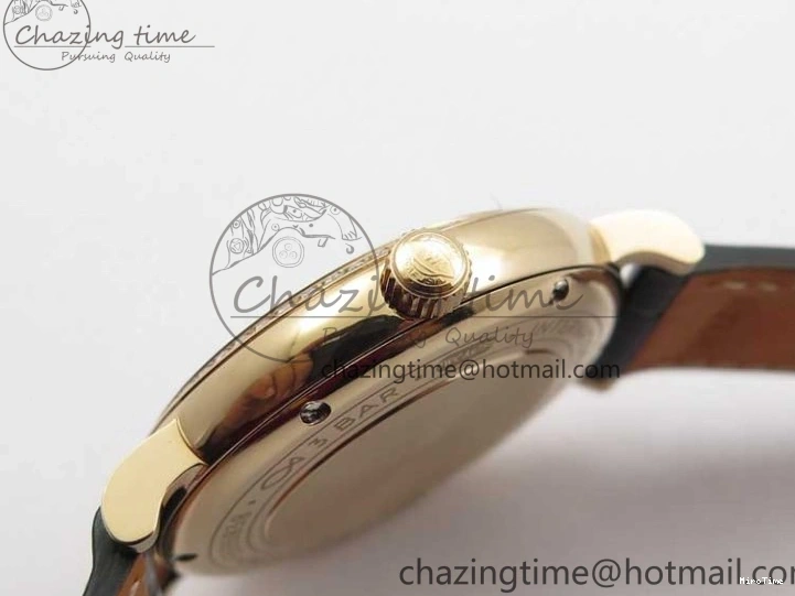 MIROTIME 1218 Durable Portofino 37mm RG V7F 1:1 Best Edition Gray Dial Diamonds Bezel on Black Leather Strap A 7089